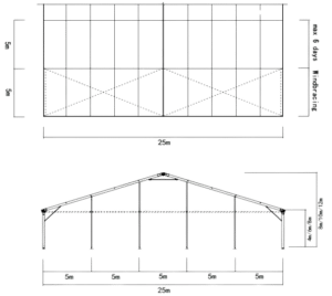 A-Frame Clear Span Tent