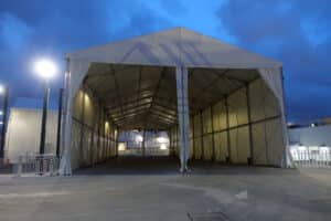 Tent for float Parking Garage