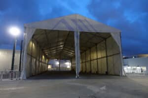 Tent for float Parking Garage
