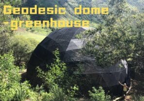 Geodesic dome tent in greenhouse agricultural